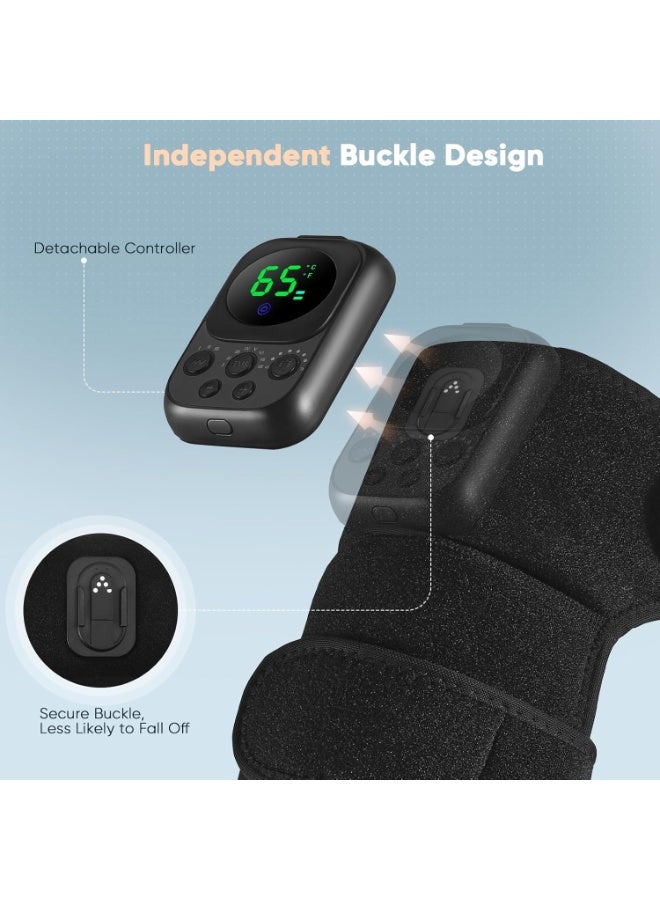 Cordless Heated Knee Massager – Rechargeable Wrap with Vibration & EMS for Knee, Shoulder & Elbow Pain Relief - Image 3